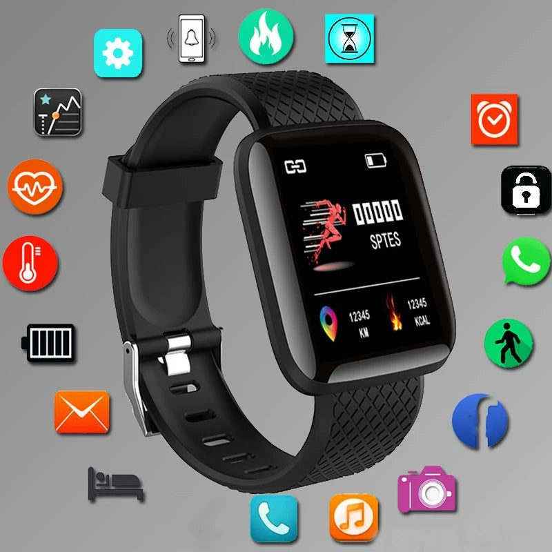 Smartwatch Men Women Wristwatches Smart Watch Message Fitness Monitor Bracelet Birthday Gift Electronic Clock For Android IOS - Acros