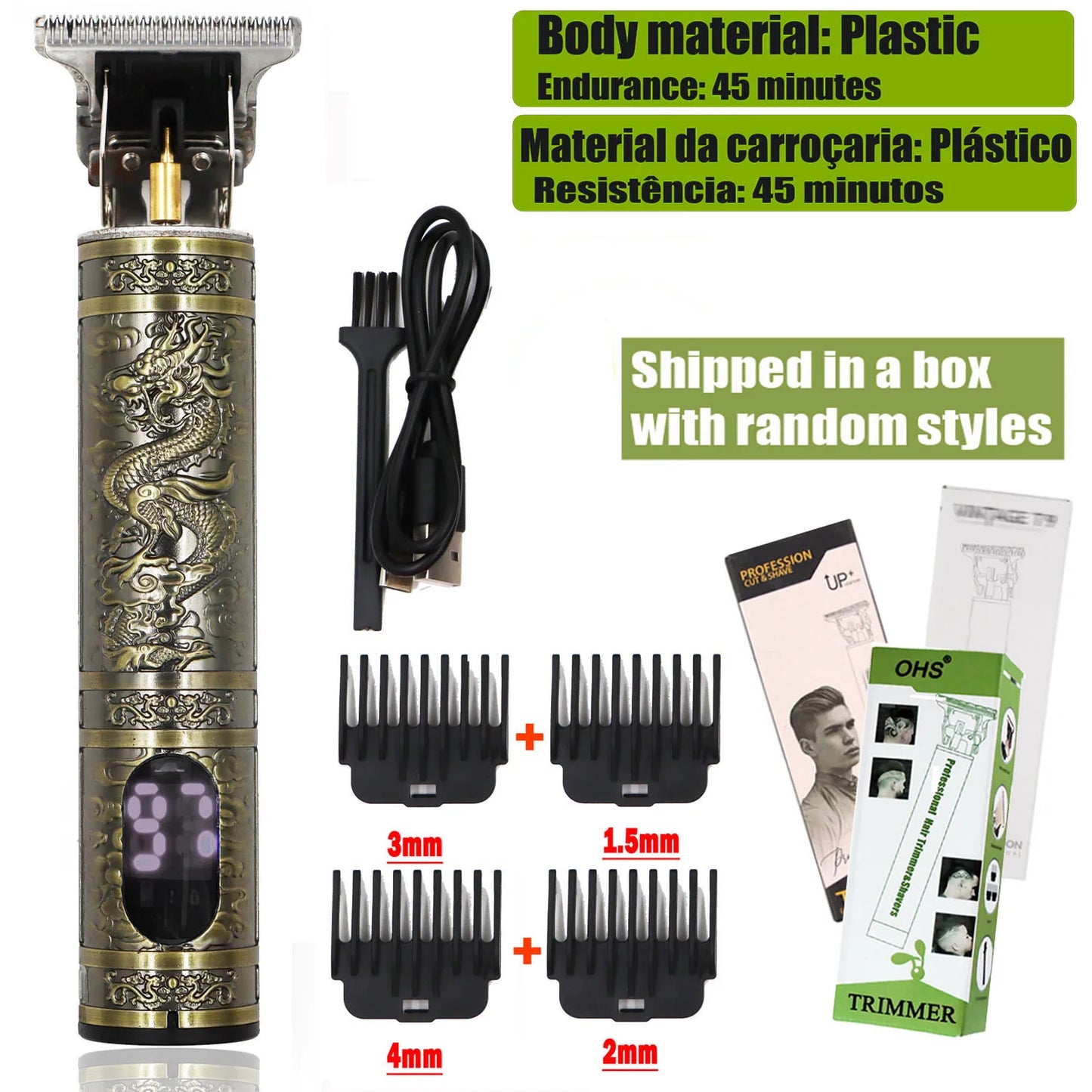 T9 Hair Clipper Repair Beard Shaving Body Hair Trimmer Clippers Electric Machine Men Haircut Machine 0mm Barber Shaver - Acros