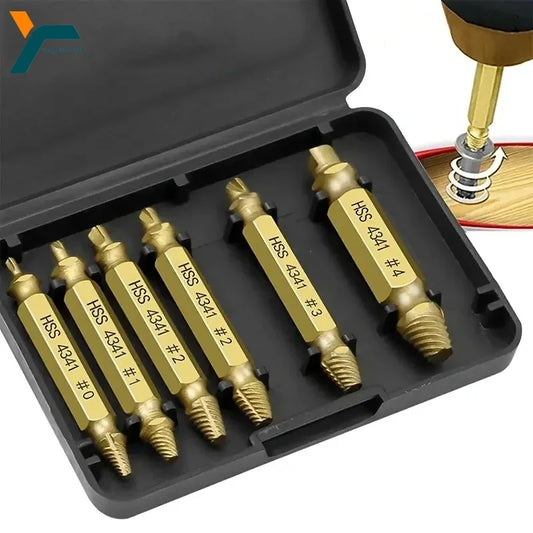 Damaged Screw Extractor Set HSS Drill Bit Stripped Broken Remover Small Easily Quickly Take Out Kit Easy Demolition Power Tools - Acros