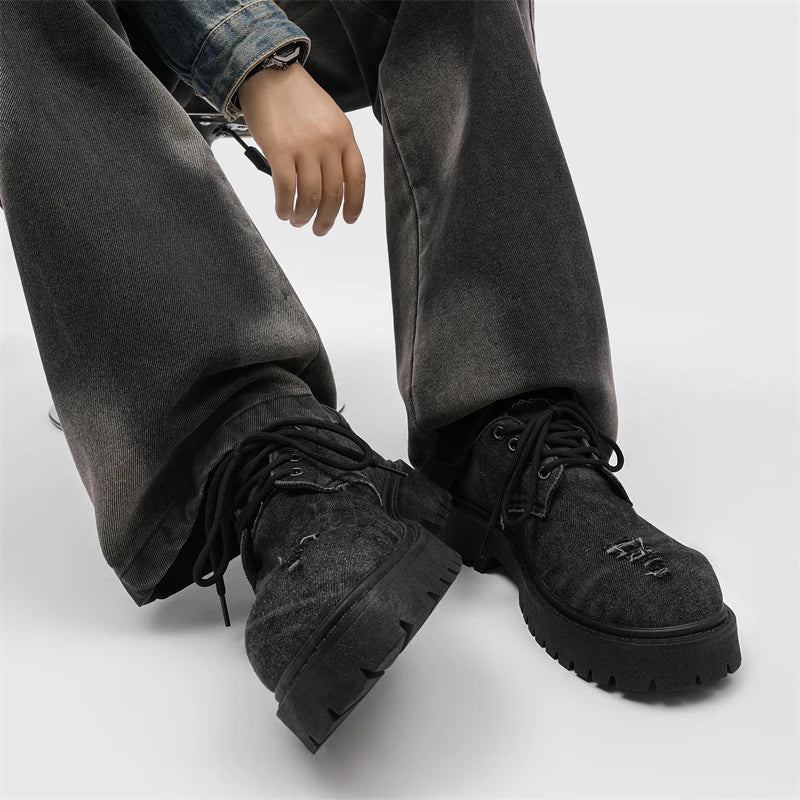 Men's shoes new four seasons versatile casual non-slip wear-resistant comfort outdoor shoes youth fashion thick sole tide shoes - Acros