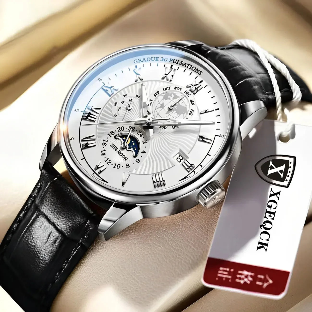 2024 Fashion Men Watch Fashion Top Luxury Sport Men's Wristwatch Waterproof Luminous Leather Date Quartz Watches Man Clock - Acros