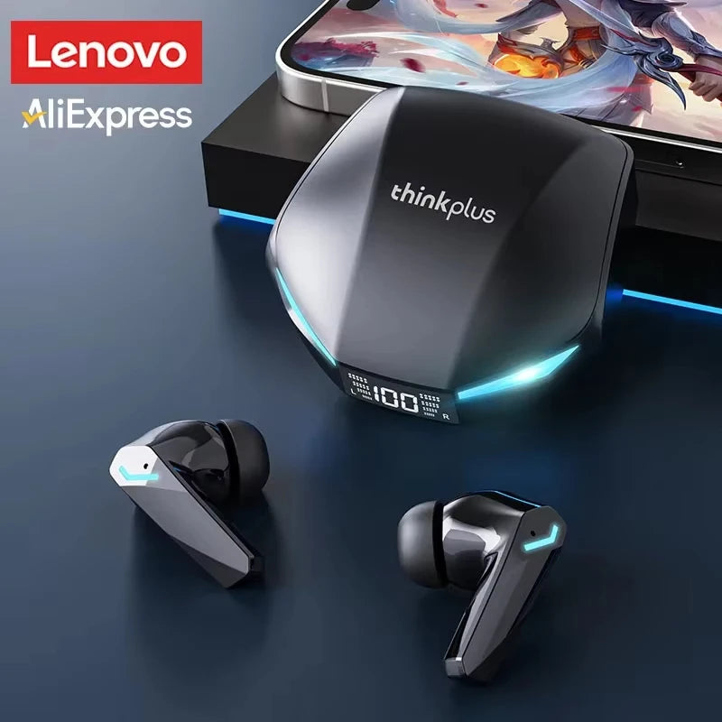 New Lenovo XT53 Wireless Upgrade Bluetooth 5.4 Earphones LED Digital Display Waterproof Headphones Low Latency Gaming Earbuds - Acros