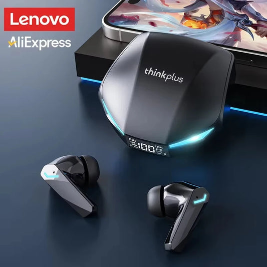 New Lenovo XT53 Wireless Upgrade Bluetooth 5.4 Earphones LED Digital Display Waterproof Headphones Low Latency Gaming Earbuds - Acros