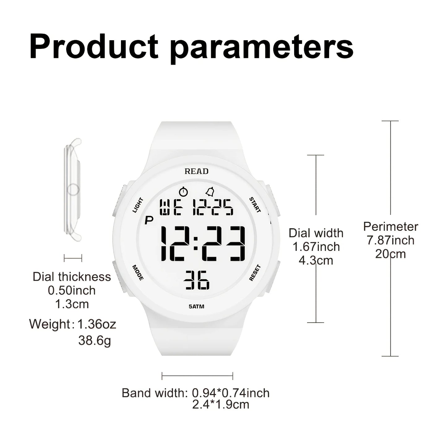Watches for Women, Fashion Watch With High-Resolution LED Definition Display, Waterproof Multi-Function Electronic Digital Watch - Acros