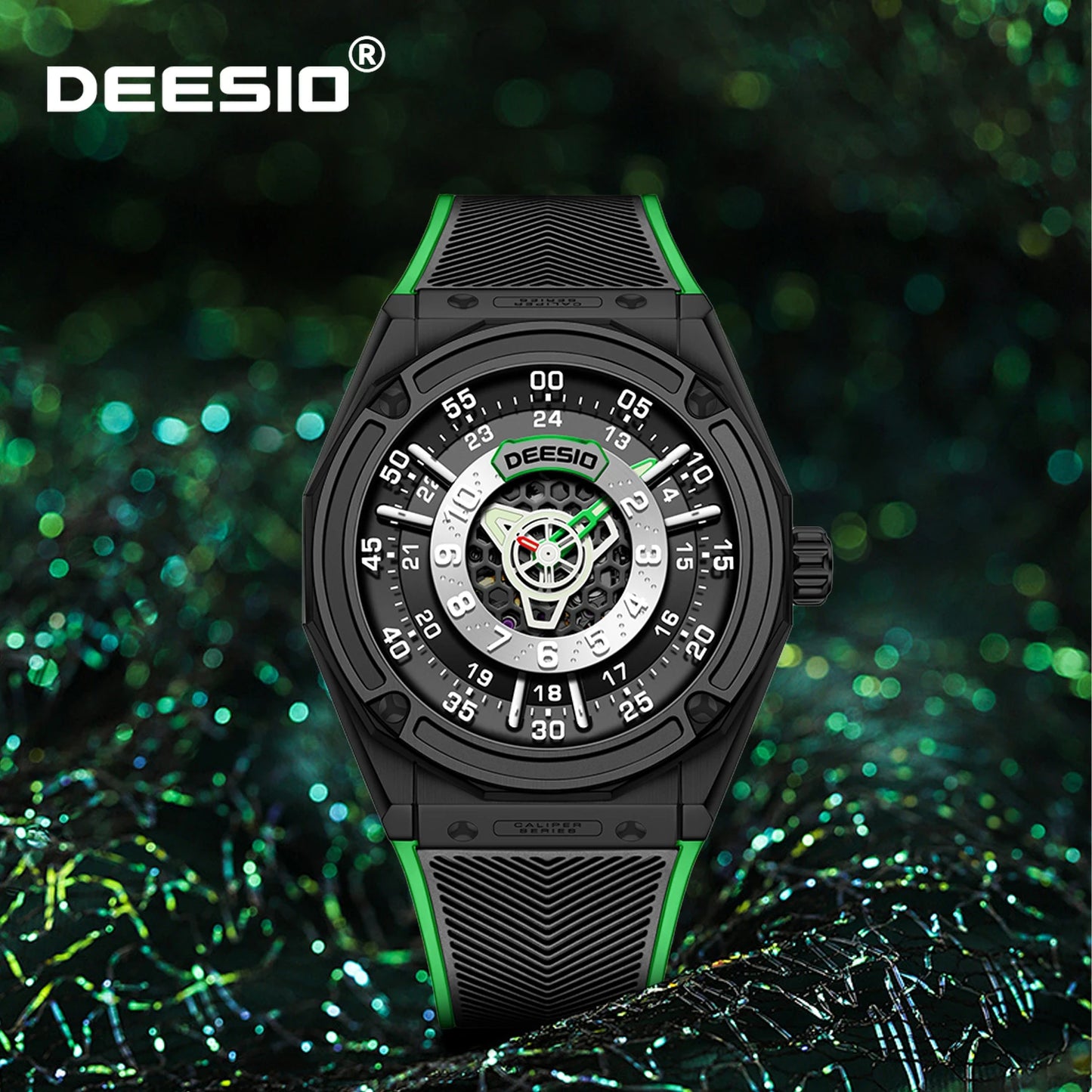 Deesio Men's Automatic Watch Waterproof Sapphire Crystal Stainless Steel Luminous Hands Date Luxury Sport Wristwatch for Men - Acros