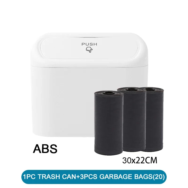 Car Trash Can (with Lid) Contains 60 (300) Garbage Bags, Small Car Trash Can, Leak-proof Mini Car Accessories - Acros
