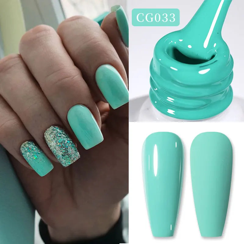 BORN PRETTY Jelly Nude Gel Nail Polish 10ml Light Pink Peach Translucent Color UV Light Cure Gel Varnish Nail Art DIY at Home - Acros