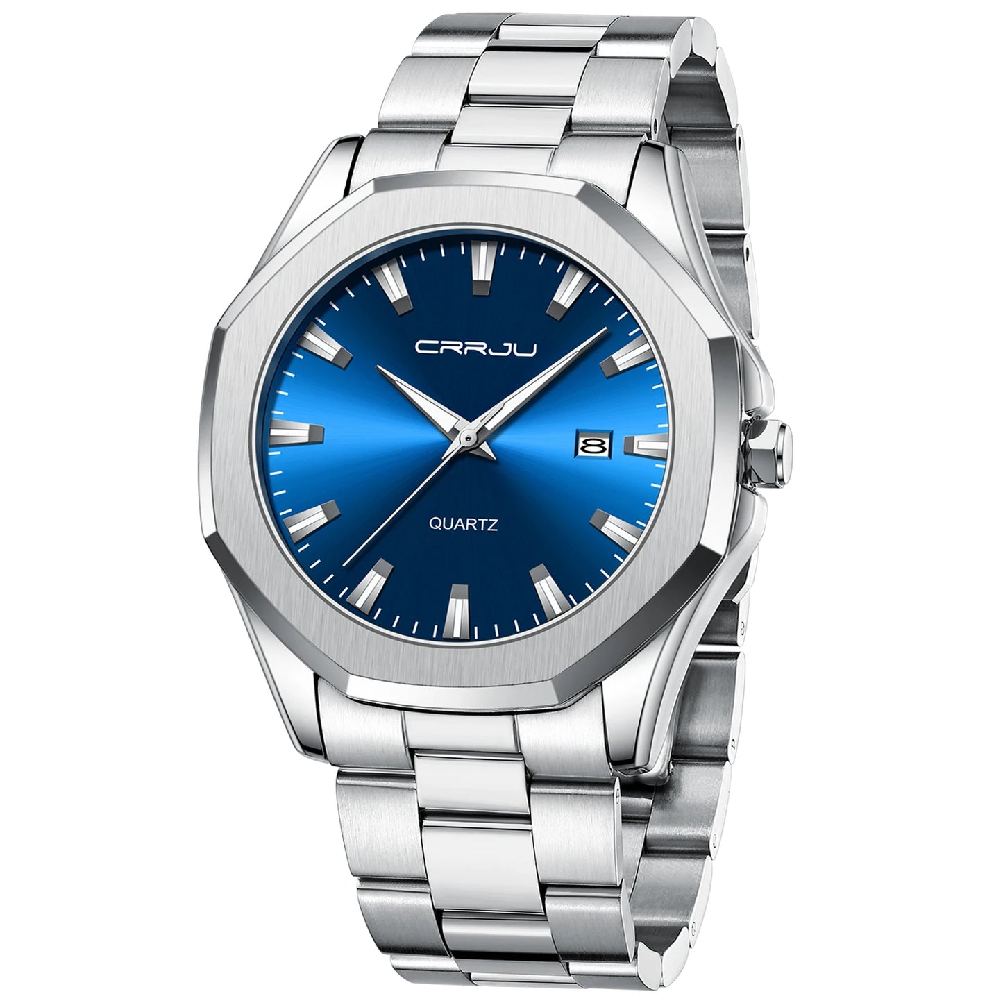 Watches for Men Classic with Date Business Dress Luxury Waterproof Luminous Mens Wrist Watch Analog Stainless Steel Men Watch - Acros