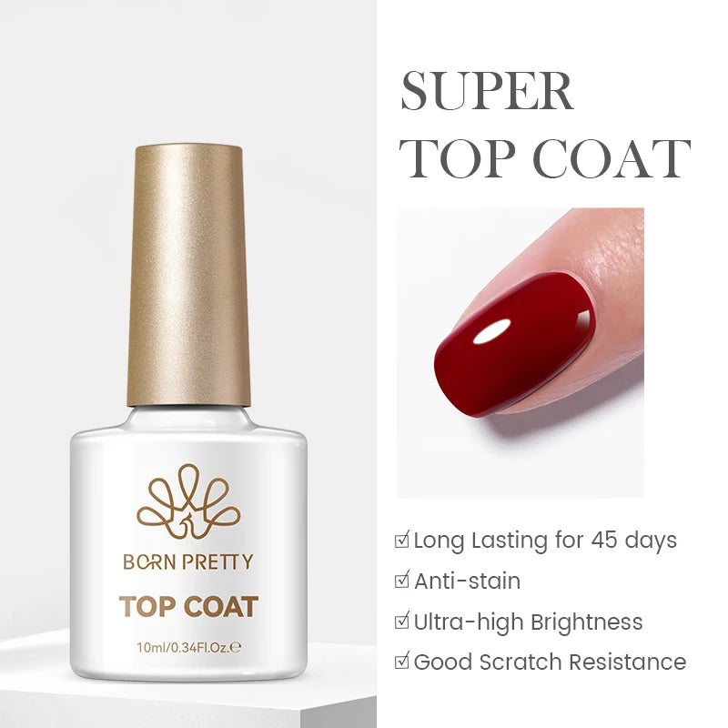 BORN PRETTY Jelly Nude Gel Nail Polish 10ml Light Pink Peach Translucent Color UV Light Cure Gel Varnish Nail Art DIY at Home - Acros