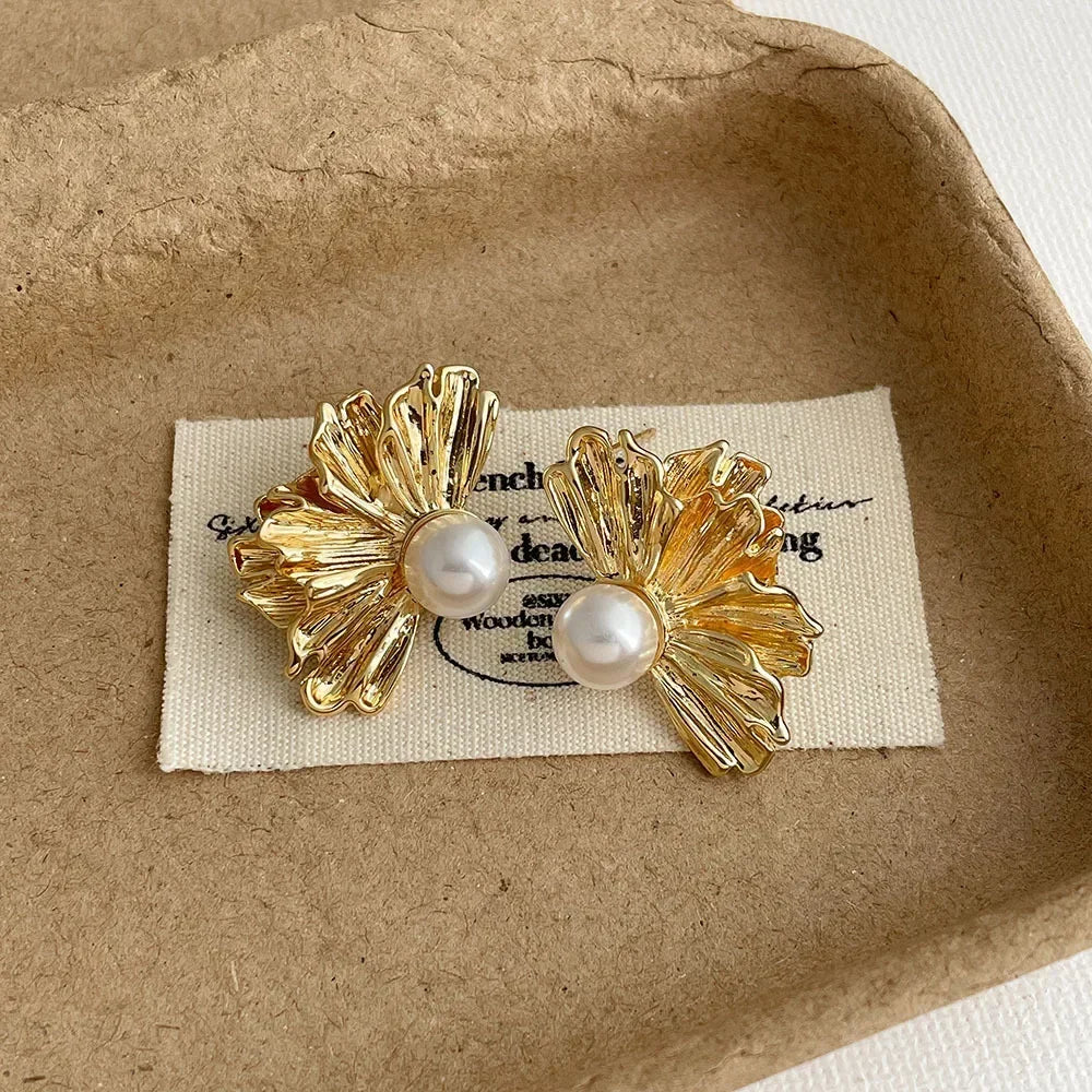 Vintage Geometry Irregular Eardrop Personality Asymmetry Dripping Oil Earrings for Women Fashion Daily Commuting Jewelry Gifts - Acros