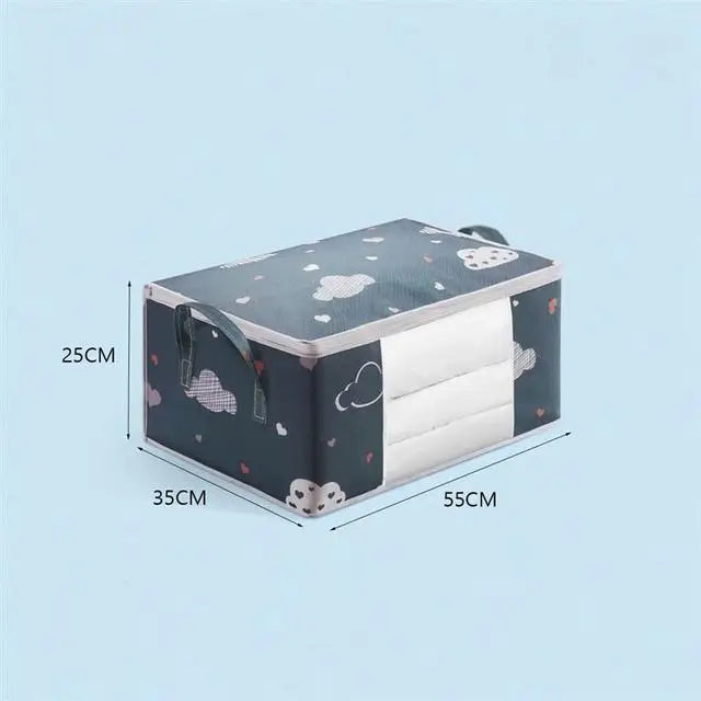 Large Capacity Clothes Storage Bag Organizer With Reinforced Handle Suitable For Blankets Bedding Foldable With Sturdy Zipper - Acros
