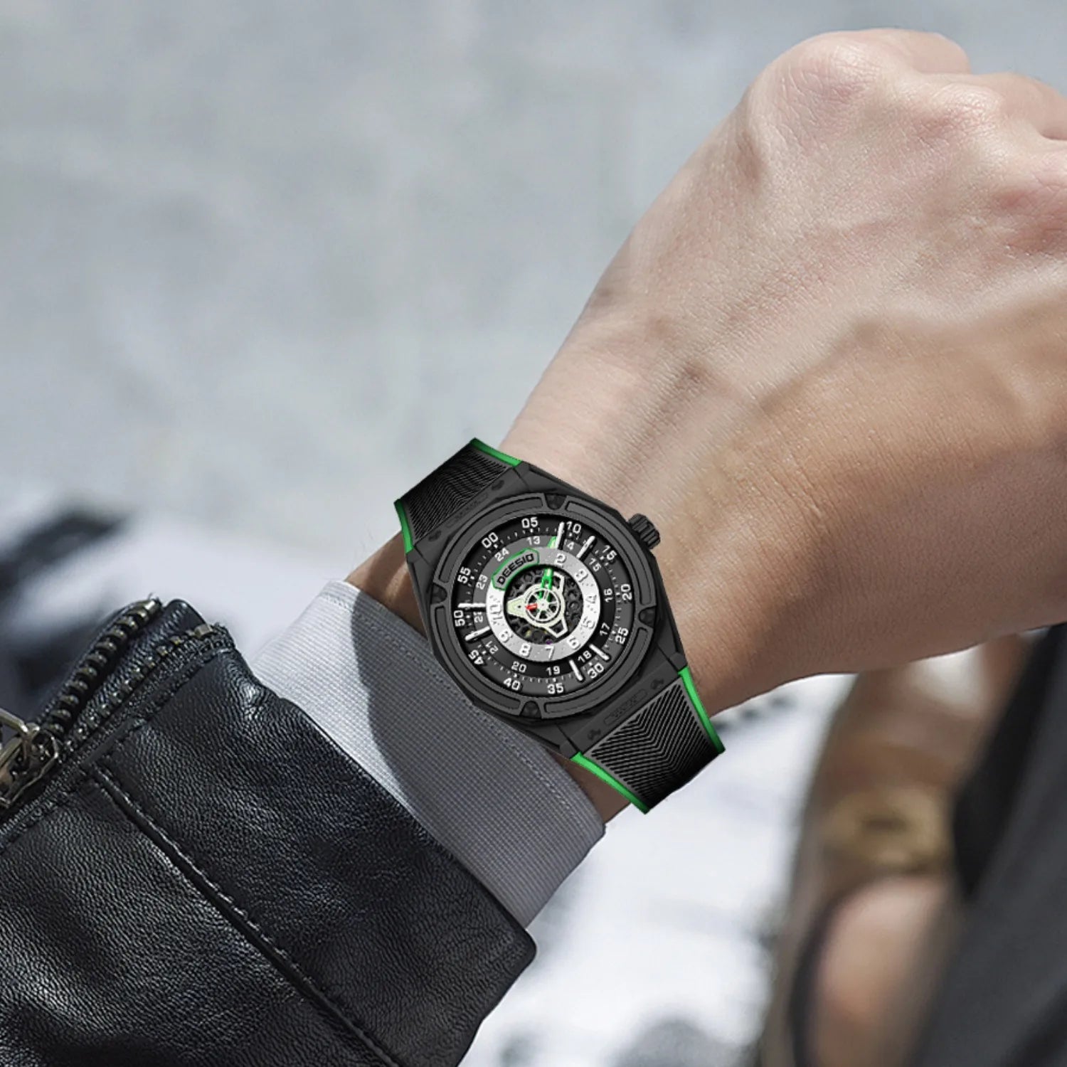 Deesio Men's Automatic Watch Waterproof Sapphire Crystal Stainless Steel Luminous Hands Date Luxury Sport Wristwatch for Men - Acros