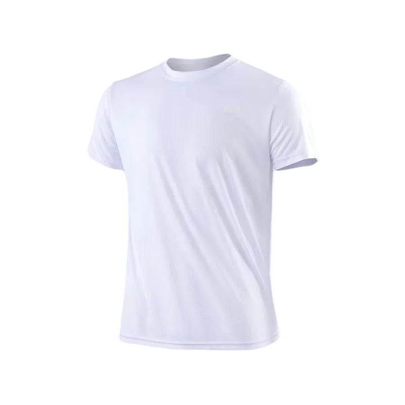 Men's Quick Dry Short Sleeve Gym Running Moisture Wicking Round Neck T-Shirt Training Exercise Gym Sport Shirt Tops Lightweight - Acros