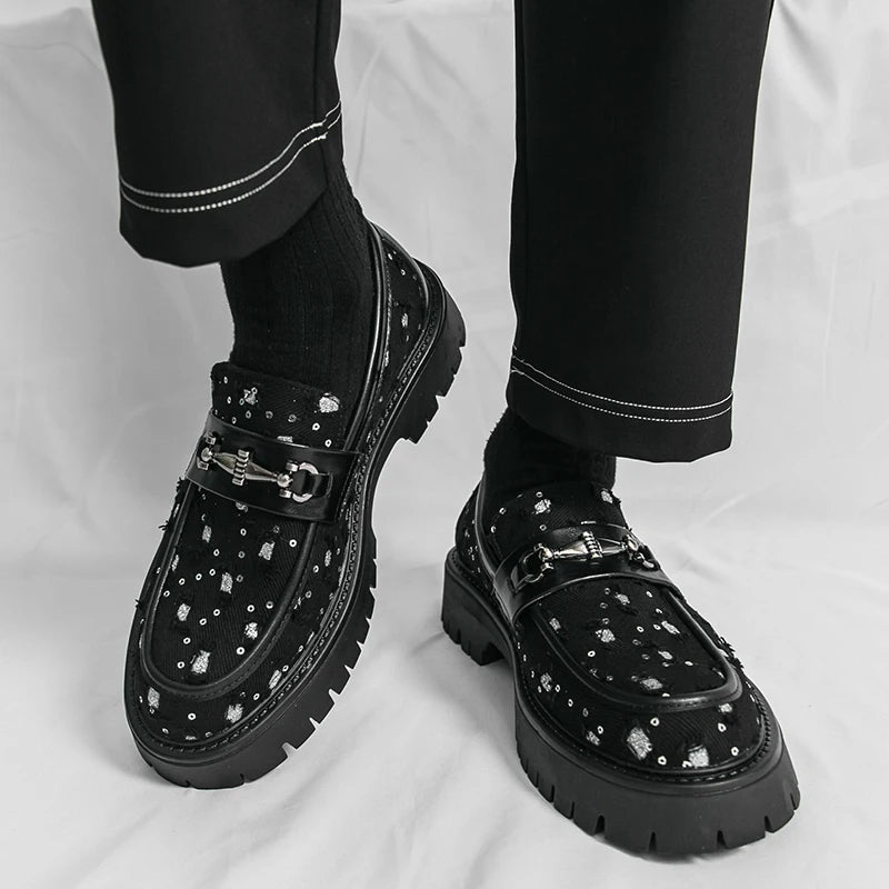 Hot selling thick soled men's shoes Trendy brand designer style Outdoor fashion street walking Daily Young Work Shoes 38-46 - Acros