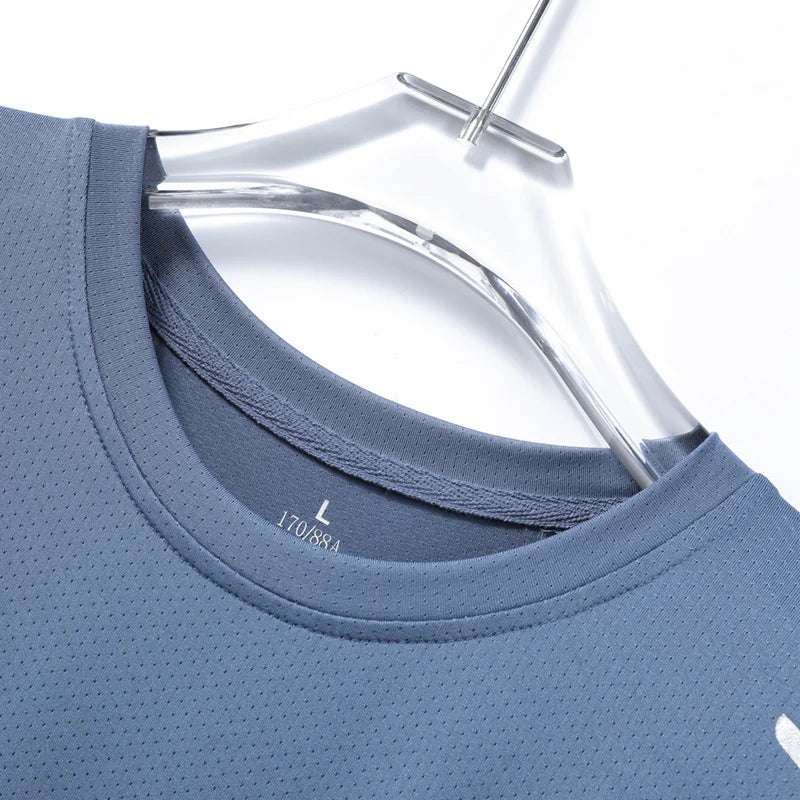 CHRLCK Men's Running Quick Drying T-shirts Breathable Hiking Fishing Tees, Soft Elasticity Outdoor Sports Short Shirt Summer - Acros