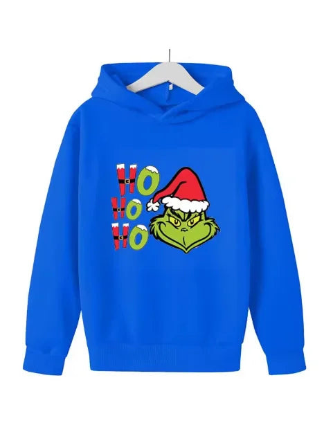 Kids sweatshirt with Christmas elements printed sportswear suitable for boys and girl aged 3-13 for spring and autumn streetwear - Acros