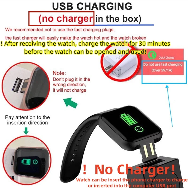 Smart Watch For Women Men Wristwatch Bluetooth Connected Phone Player Music Fitness Sport Bracelet Sleep Monitor Digital Watches - Acros