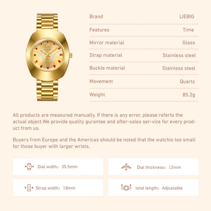 2023 Fashion watches For Men luxury golden Quartz Waterproof All-Steel Wristwatch Relogio Feminino Casual Male Clock L1021 - Acros