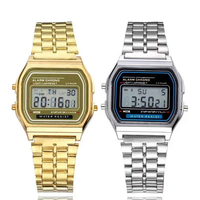 2025Digital Watches For Men Sports Waterproof Bracelet Clock Gold Electronice LED Wristwatch Women - Acros