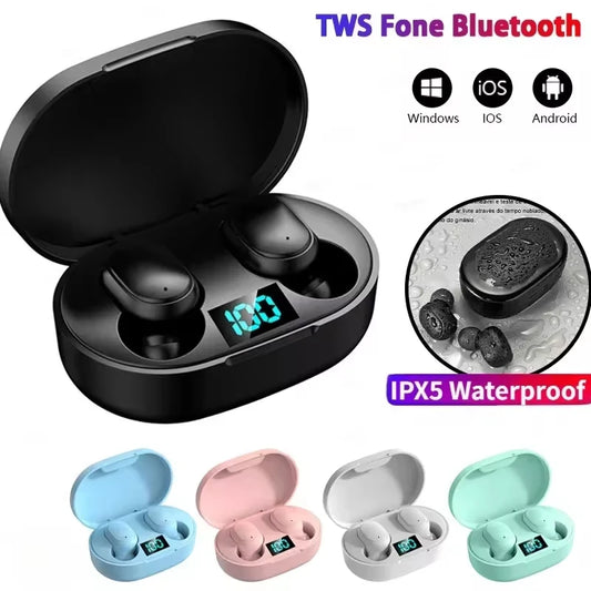 E6S Wireless Bluetooth Earphones TWS Bluetooth Headset Wireless Earbuds Noise Cancelling Earphones with Microphone Headphones - Acros