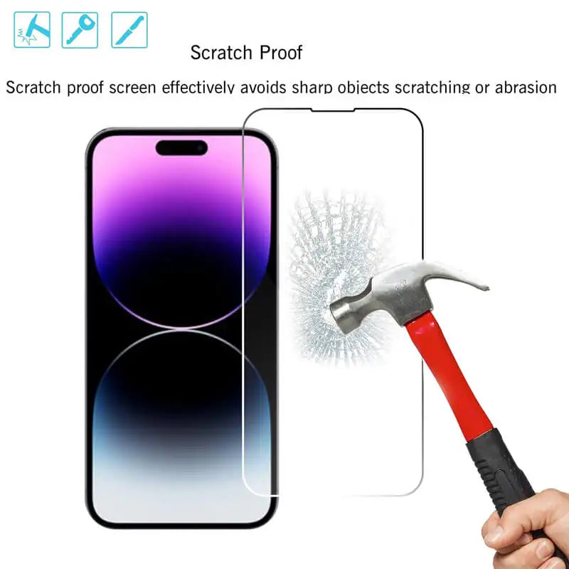 Tempered Glass for iPhone 14 Pro 15 16 17 13 12 11 pro max screen protector for iphone 15 pro mica for iphone 13 14 pro glass - Acros