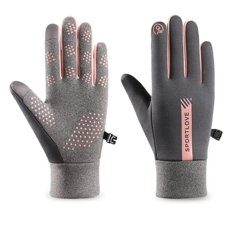 Winter Gloves Women Cycling Bike Thermal Fleece Cold Resistance Wind Waterproof Bicycle Warm Outdoor Running Skiing Mittens - Acros