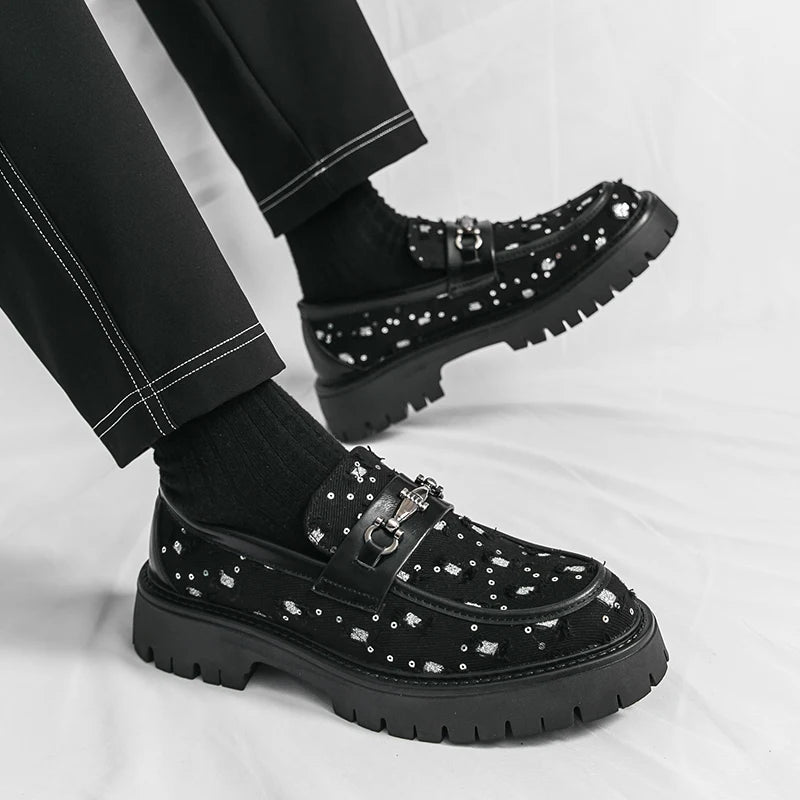 Hot selling thick soled men's shoes Trendy brand designer style Outdoor fashion street walking Daily Young Work Shoes 38-46 - Acros