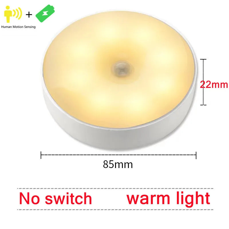 Motion Sensor Light Led USB NightLights Rechargeable Lamp for Bedroom Staircase Hallway Wardrobe Cupboard Lighting - Acros