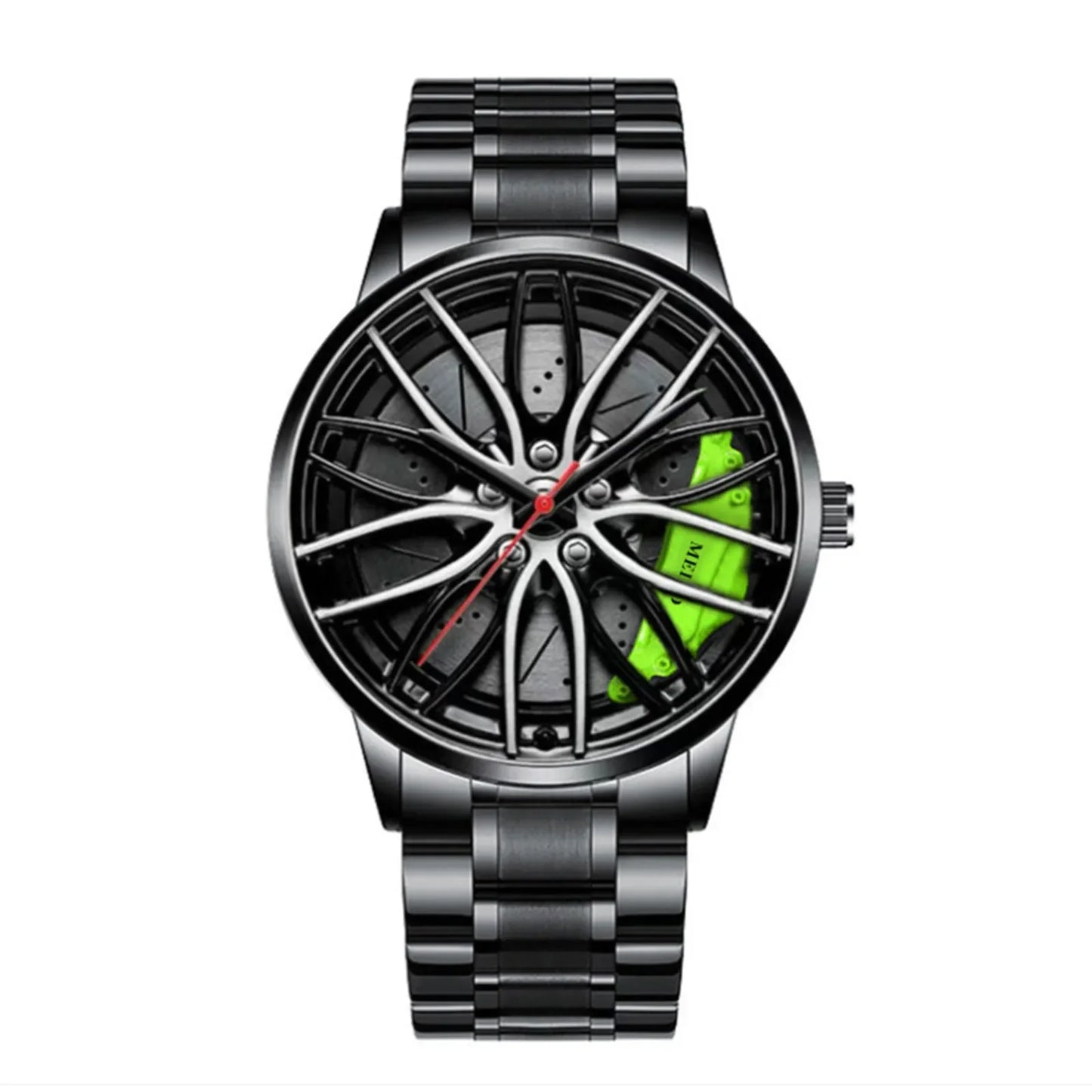 Car Watches For Men,Waterproof Stainless Steel Quartz Wrist Watch Sports Men’s Watches With Car Wheel Rim Hub Design - Acros