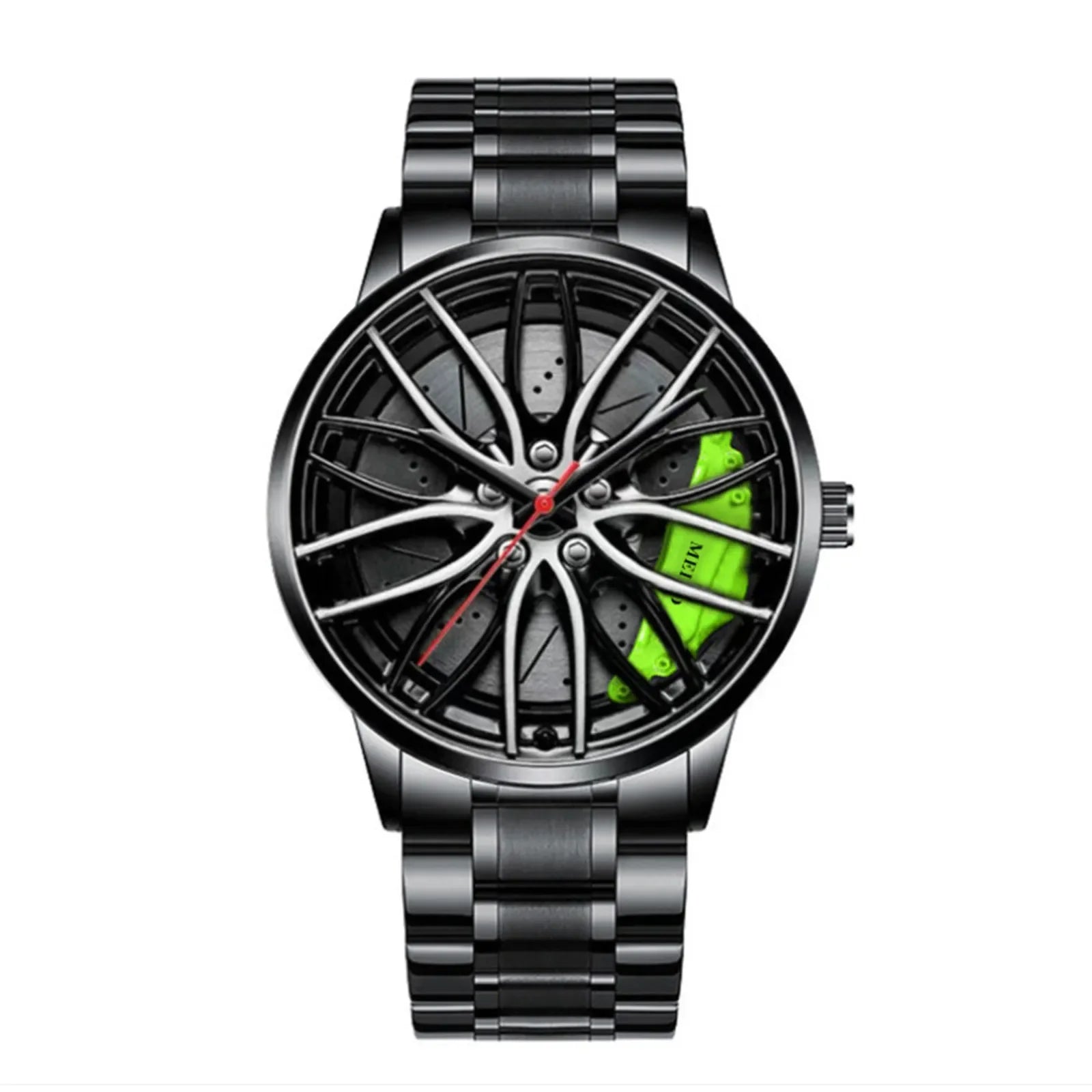Car Watches For Men,Waterproof Stainless Steel Quartz Wrist Watch Sports Men’s Watches With Car Wheel Rim Hub Design - Acros