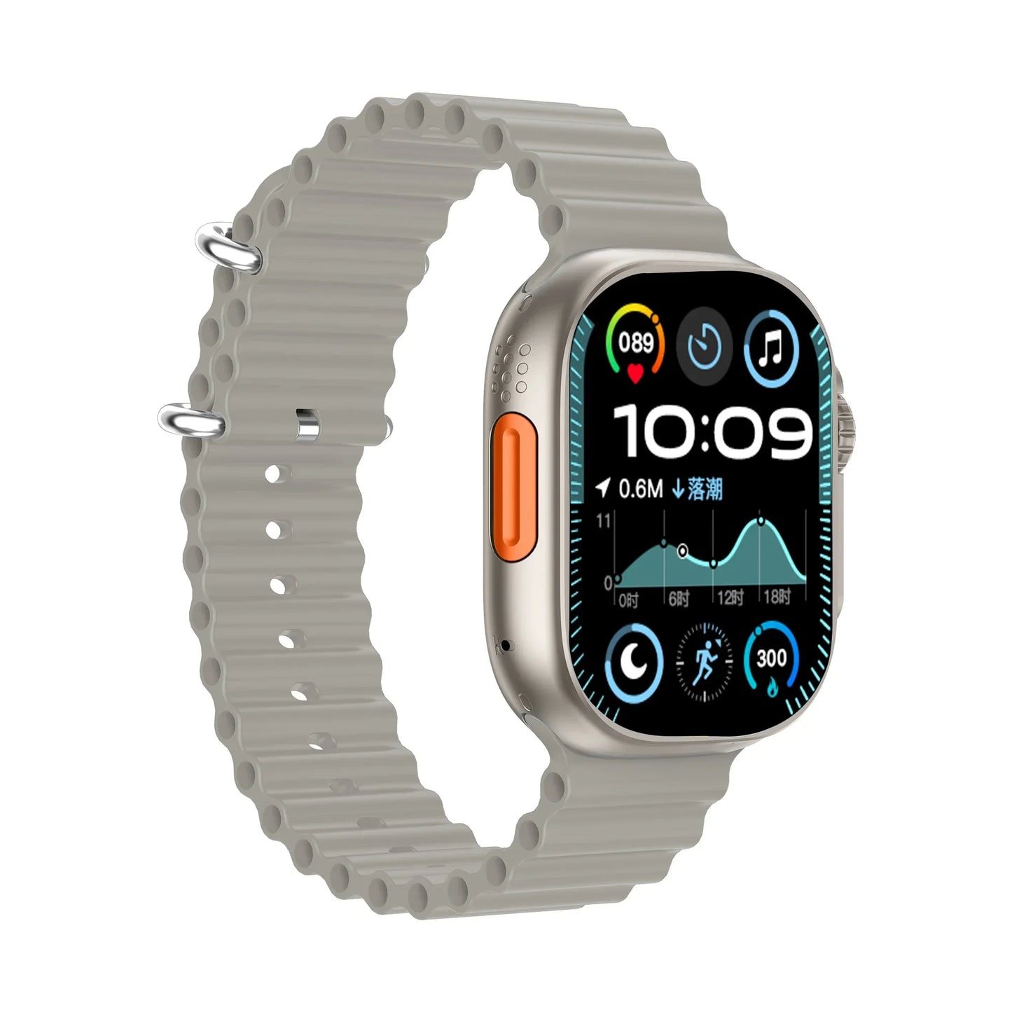 Ansoff BW9 Pro Smartwatch with digital display, showcasing its sleek design and features like independent SIM card slot.