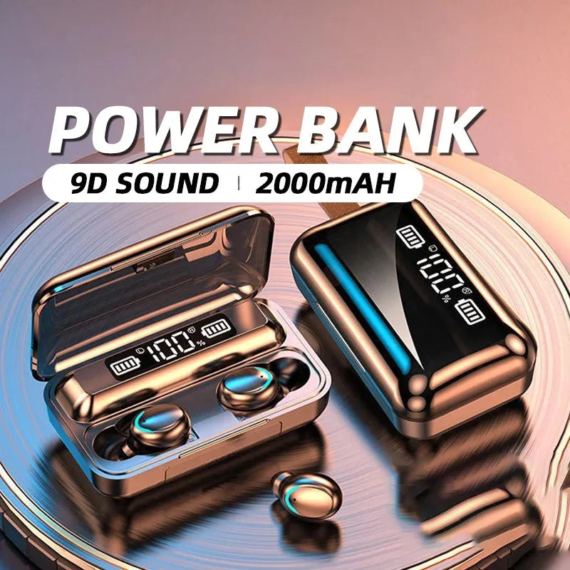 Ansoff TWS F9-5 wireless Bluetooth 5.3 earbuds with stereo sound, waterproof design, built-in mic, and ergonomic fit.