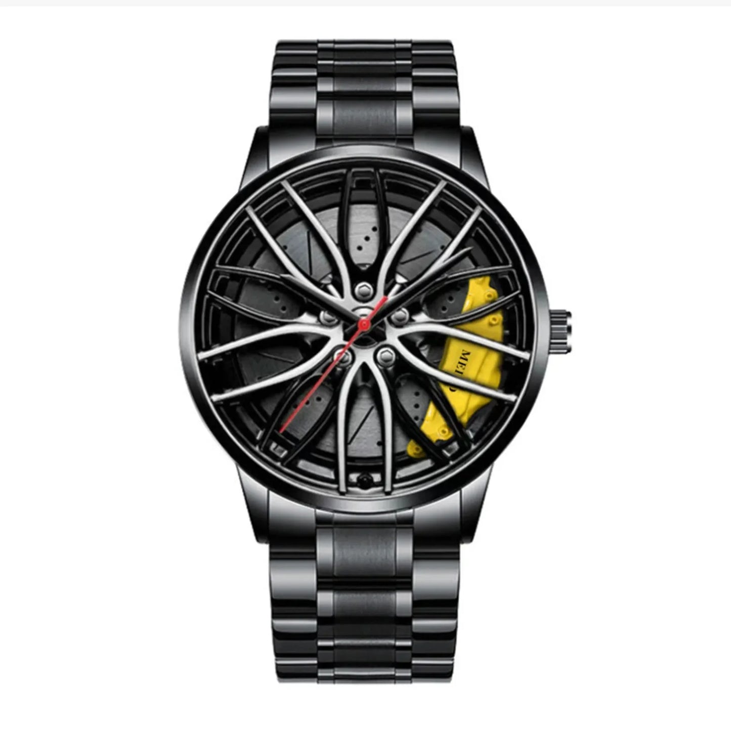 Car Watches For Men,Waterproof Stainless Steel Quartz Wrist Watch Sports Men’s Watches With Car Wheel Rim Hub Design - Acros