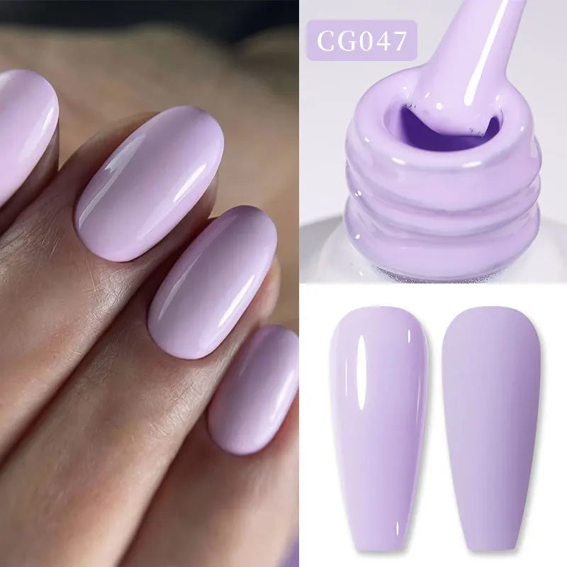 BORN PRETTY Jelly Nude Gel Nail Polish 10ml Light Pink Peach Translucent Color UV Light Cure Gel Varnish Nail Art DIY at Home - Acros