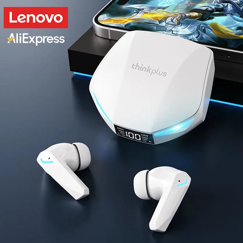 New Lenovo XT53 Wireless Upgrade Bluetooth 5.4 Earphones LED Digital Display Waterproof Headphones Low Latency Gaming Earbuds - Acros