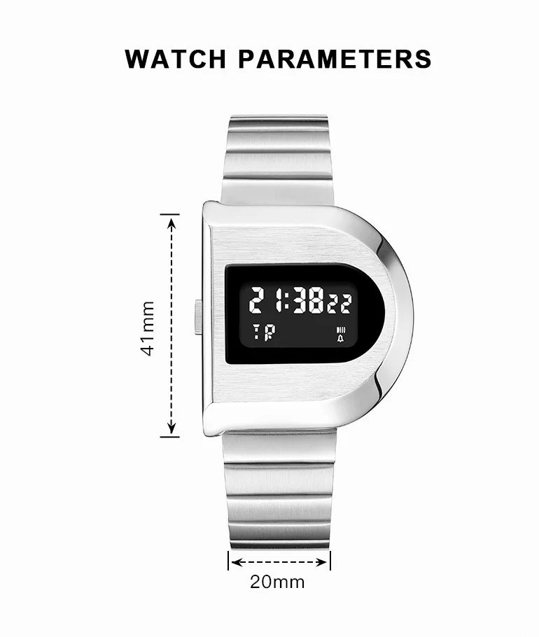 Men Watch Fashion LED Digital Watches Man Sports Wristwatches Vintage Silicone Wristband Electronic Clock Reloj Hombre - Acros