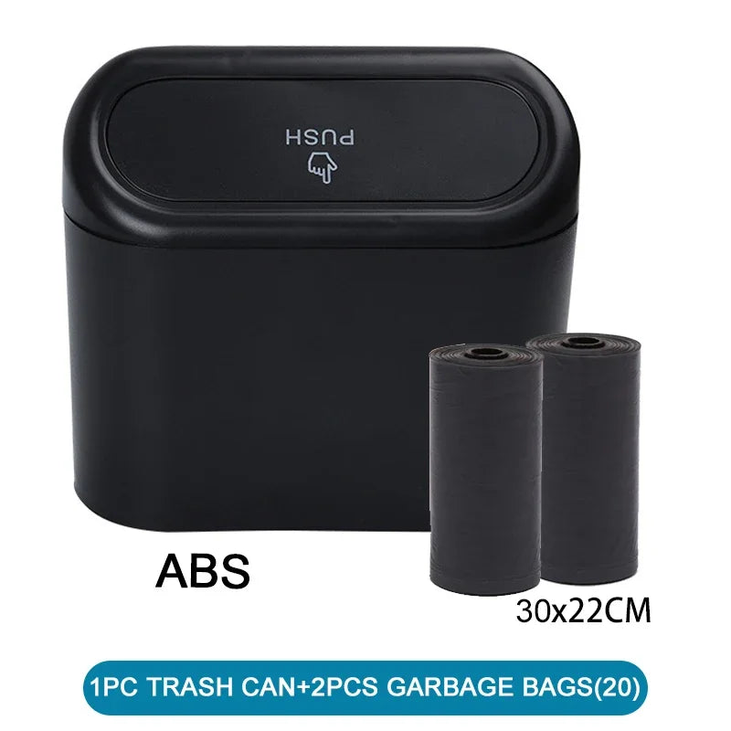Car Trash Can (with Lid) Contains 60 (300) Garbage Bags, Small Car Trash Can, Leak-proof Mini Car Accessories - Acros