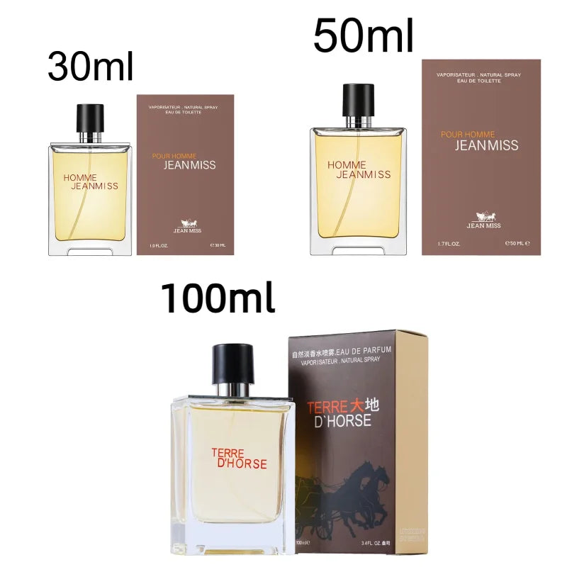 JEAN MISS Men's Fresh Energetic Spicy Fougere Cologne Long-Lasting Earthy Woody Parfum 50ml/100ml for Romantic Dating Deodorants