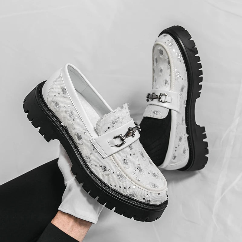 Hot selling thick soled men's shoes Trendy brand designer style Outdoor fashion street walking Daily Young Work Shoes 38-46 - Acros