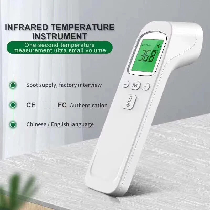 Ansoff infrared digital fever thermometer for infants and adults, non-contact laser body temperature measurement device with LCD display.