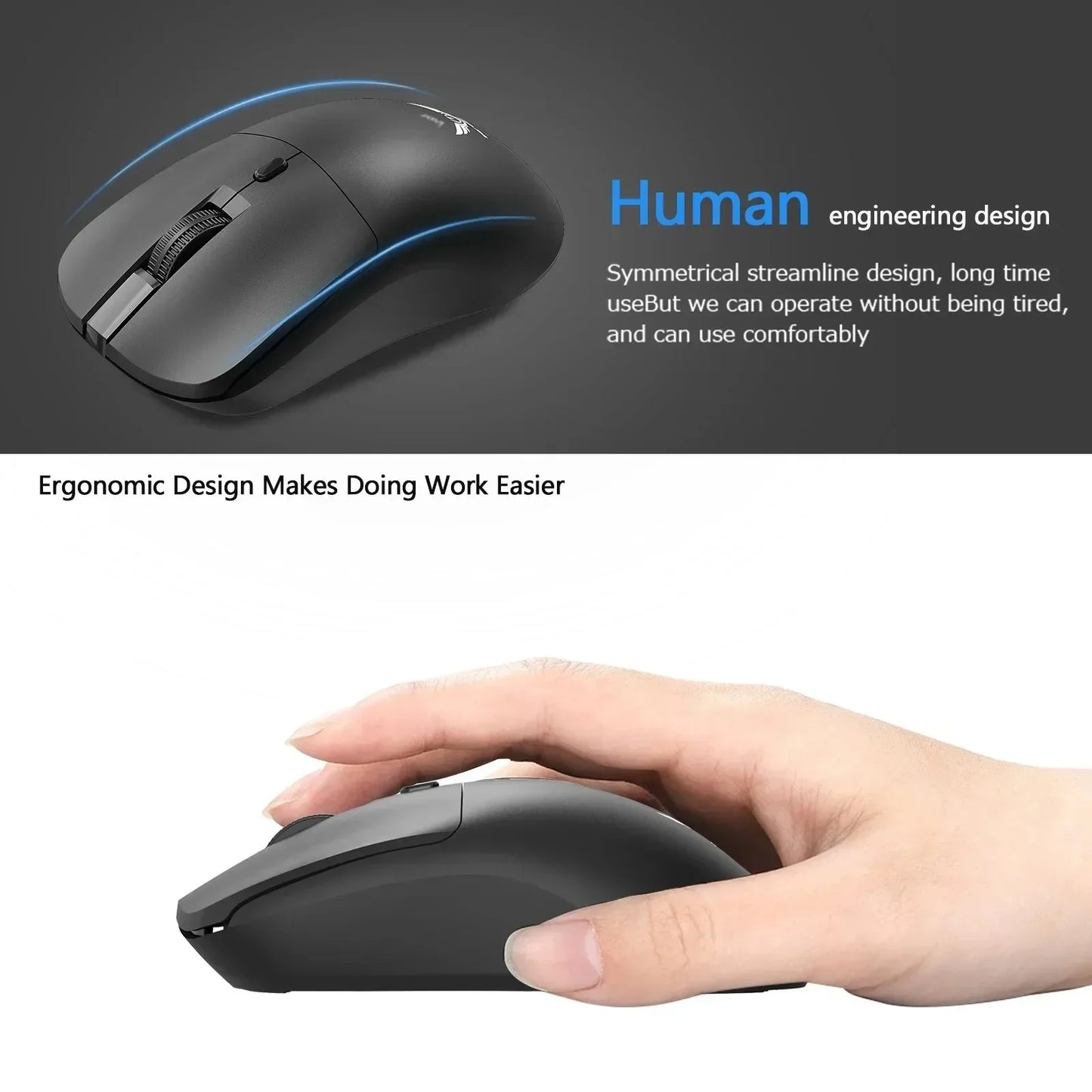 2.4G Wireless Mouse Bluetooth 5.4 Gaming Mouse Ergonomic Mice 800-1200-1600 DPI Mouse Rechargeable Office Mice for PC Laptop - Acros
