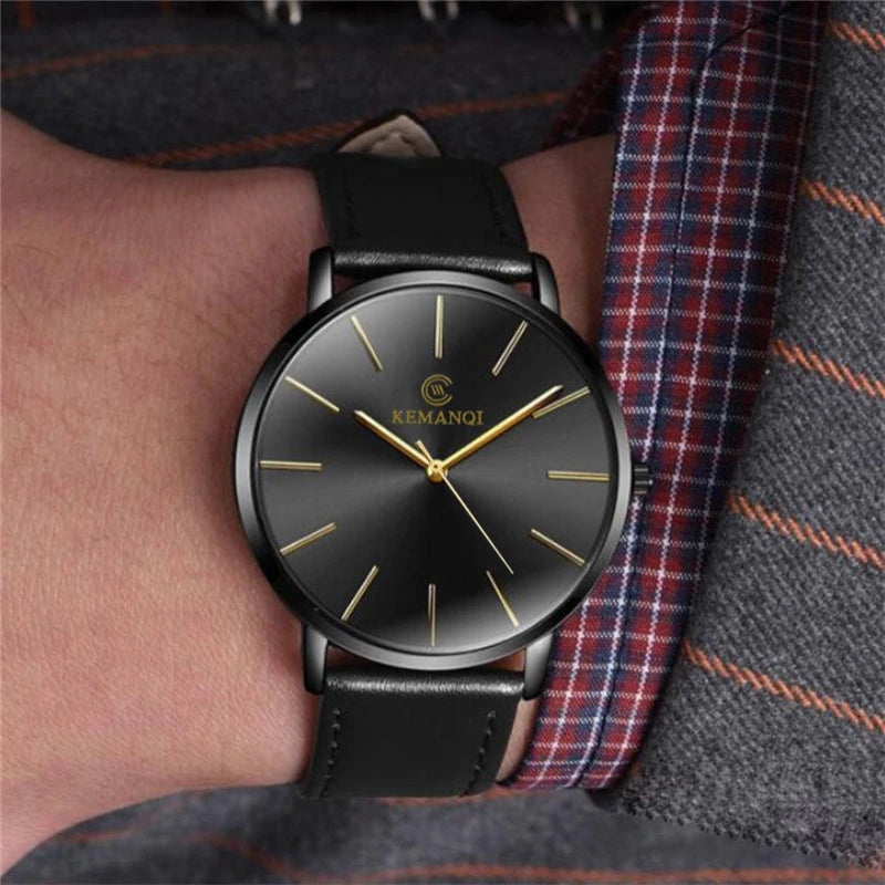 Mens Watches Top Luxury Brand Ultra thin Wrist Watch Men Watch Blue Glass Men's Watch Clock relogio masculino erkek kol saati - Acros