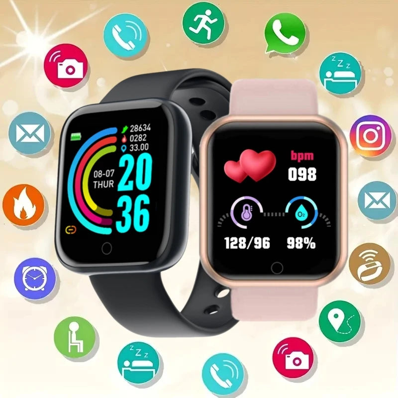Sports Smartwatch Women Bracelet Men Smart Watch connected Music Control Player Fitness Step Sleep Monitor Y68 D20 Alarm Clock - Acros
