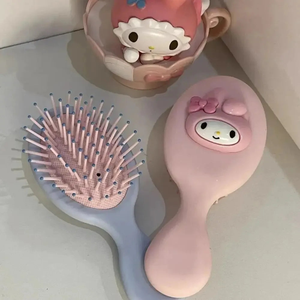 Sanrio Kuromi Cinnamoroll Air Cushion Comb Hello Kitty Air Cushion Comb Kawaii Hello Kitty Y2k Things Black Portable Combs Girls - Acros