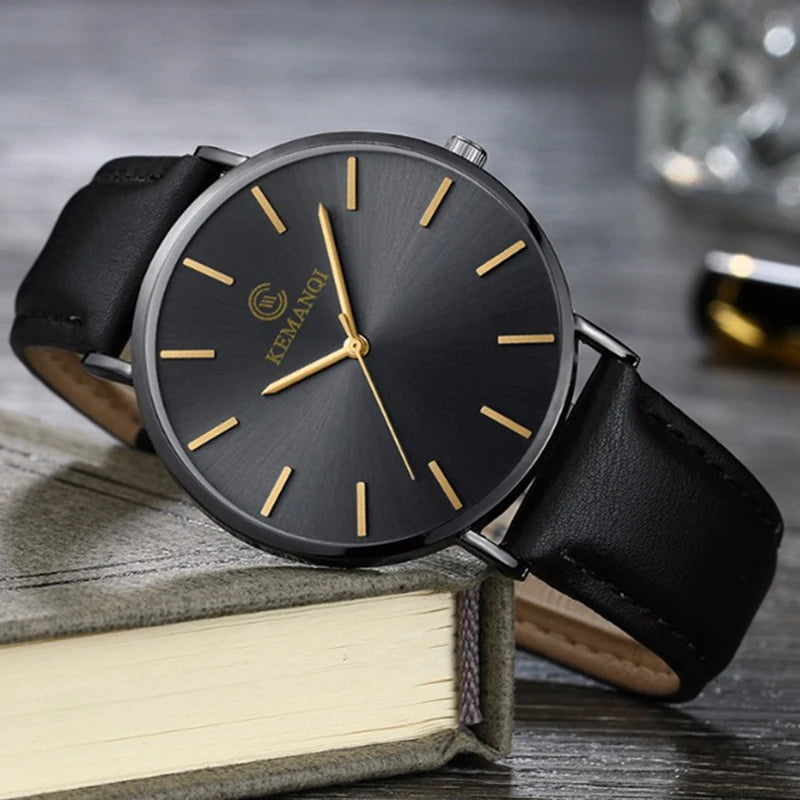 Mens Watches Top Luxury Brand Ultra thin Wrist Watch Men Watch Blue Glass Men's Watch Clock relogio masculino erkek kol saati - Acros