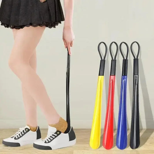 1pc Extra long flexible plastic shoe horns do not require bending durable shoe spoons for pregnant women wearing shoe assistants - Acros