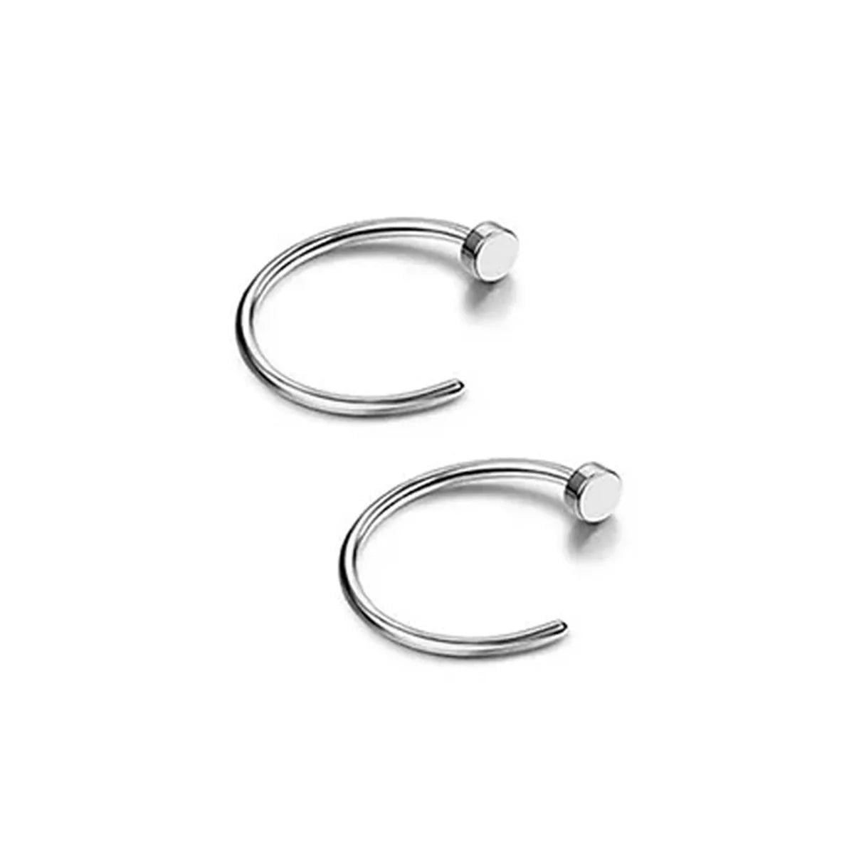 Set of 2/10 stainless steel fake nose rings for women and men, clip-on lip and labret rings, piercing jewelry by Ansoff.