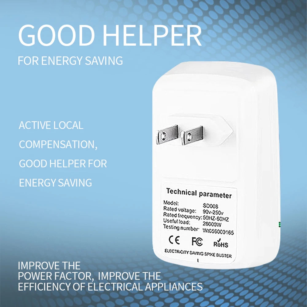 Pro Power Save Electricity Energy Saver 90V-250V Home Office Electricity Saving Box US/EU/UK Plug Stable Voltage Power Saver - Acros
