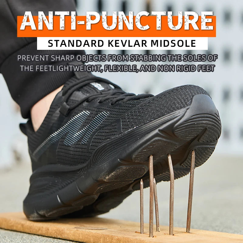 Work Sneakers Steel Toe Shoes Men Safety Shoes Puncture-Proof Work Shoes Fashion Indestructible Footwear Security light Shoes ﻿ - Acros