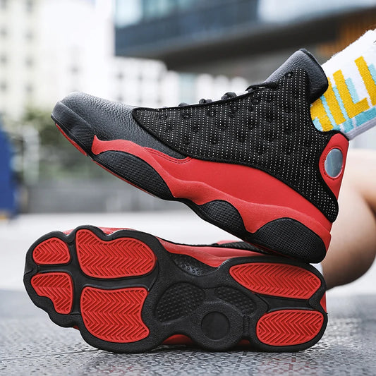 Basketball Shoes High Top Sports Leisure Trendy Anti-Slip Wear-Resistant Shock Absorption Friction Sound Men's Shoes - Acros